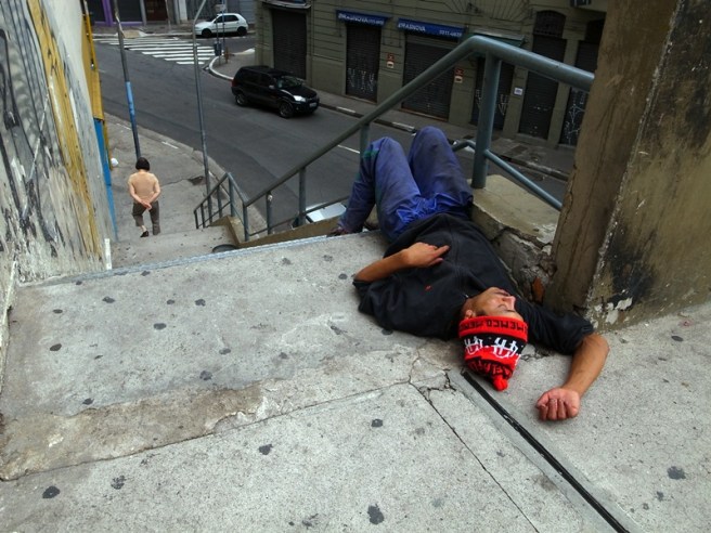 drunk guy on the floor