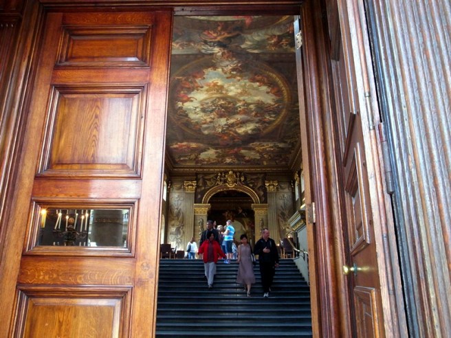 去到Painted Hall，內裡天花牆壁都是畫，應該是皇室人員宴客的地方